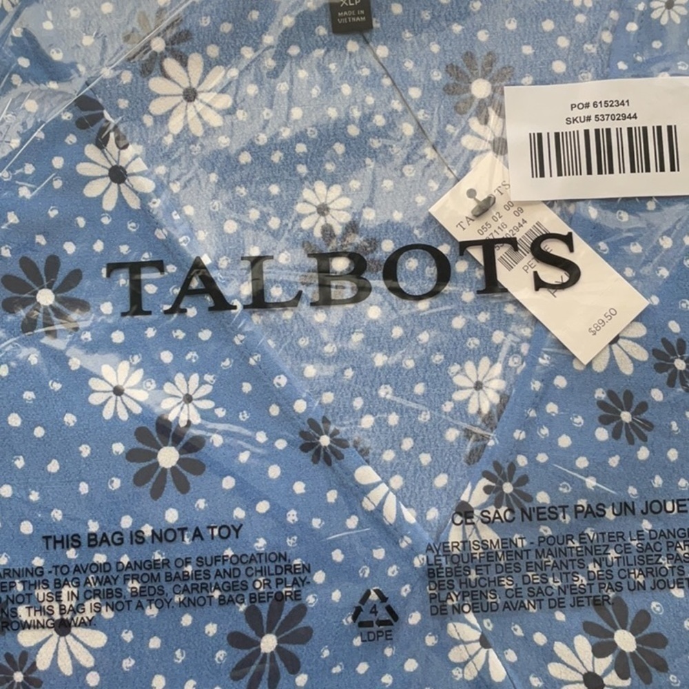 Talbots Faux Wrap Top, NWT - Picture 13 of 13